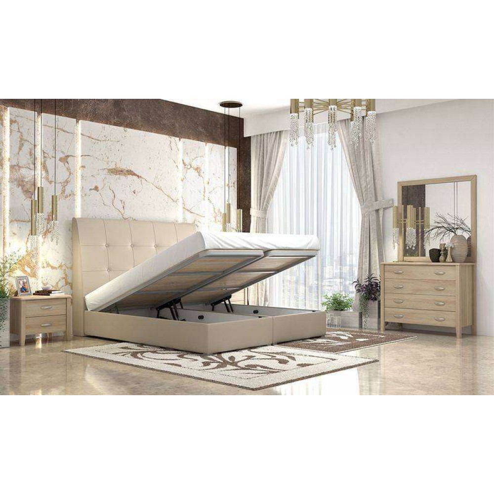 Κρεβάτι ντυμένο IRIS